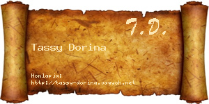 Tassy Dorina névjegykártya